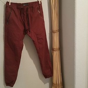 Cotton on Jogger Pants. Men 32 Burgandy